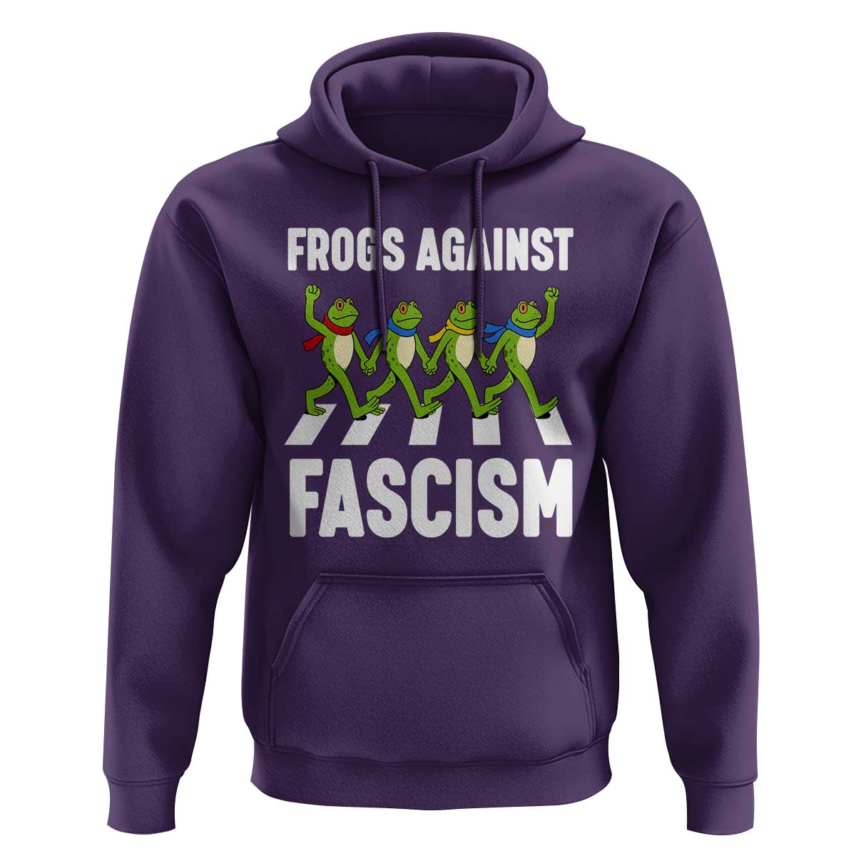 Walking Frog Against Fascism Hoodie Frogs Band Resistance Protest - Wonder Print Shop