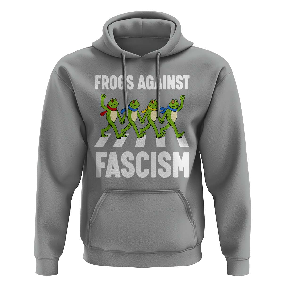 Walking Frog Against Fascism Hoodie Frogs Band Resistance Protest - Wonder Print Shop