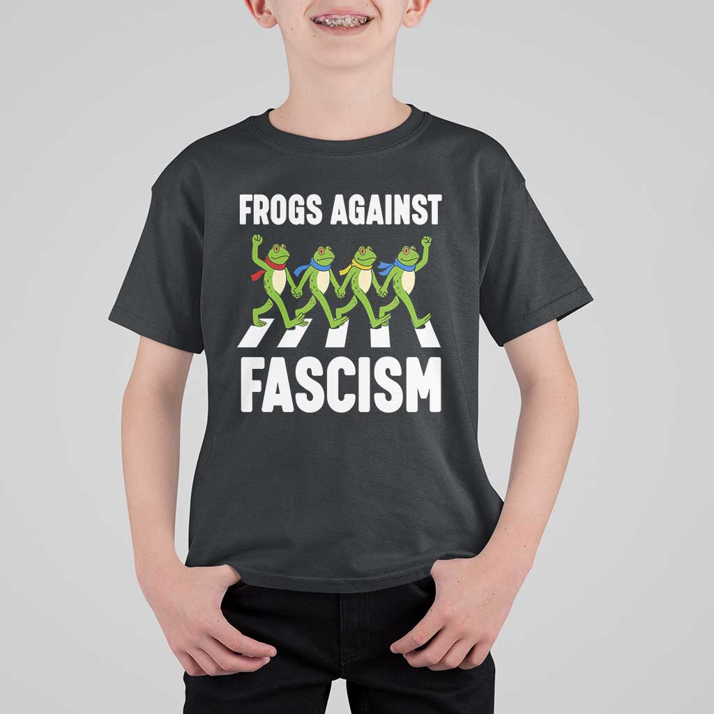 Walking Frog Against Fascism T Shirt For Kid Frogs Band Resistance Protest - Wonder Print Shop