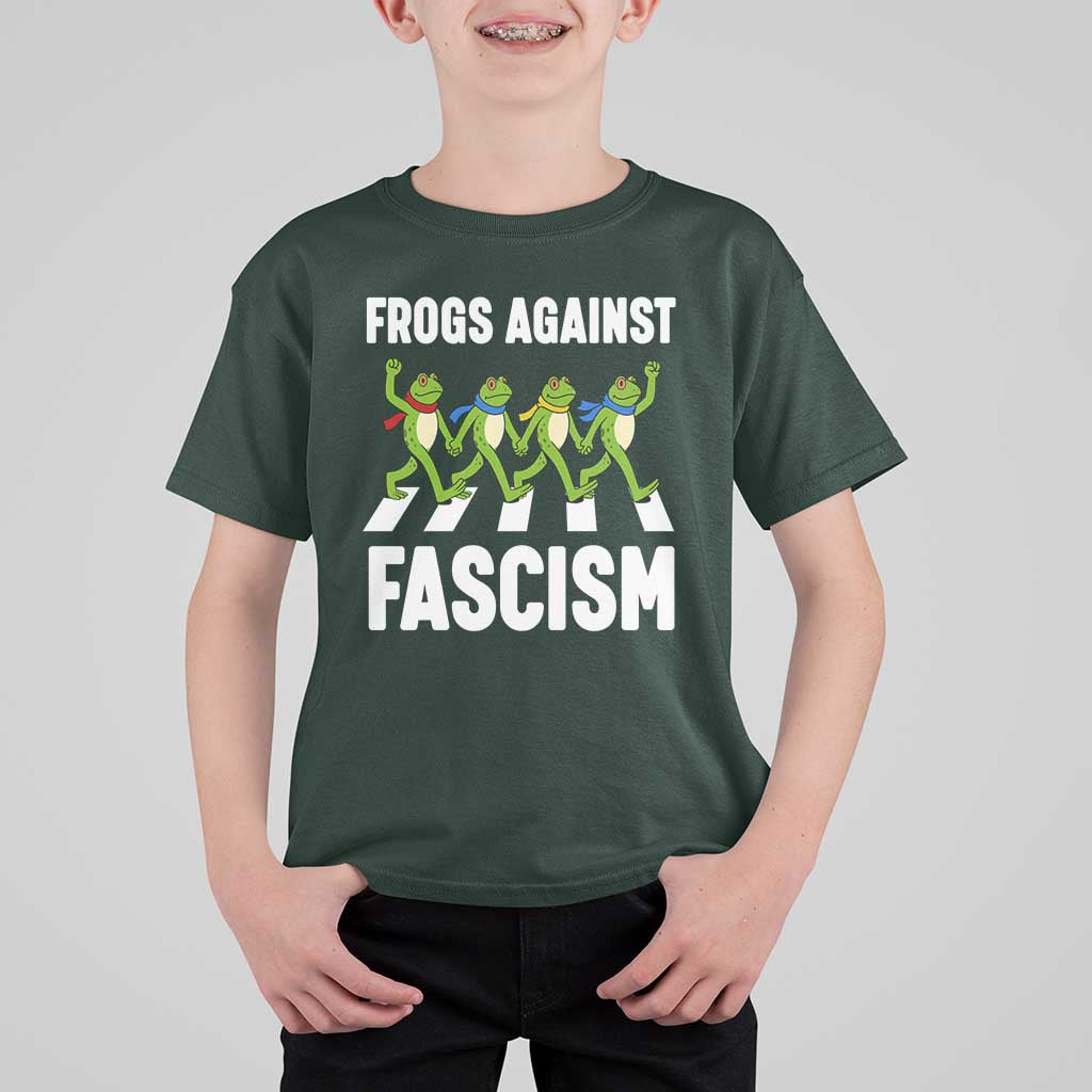 Walking Frog Against Fascism T Shirt For Kid Frogs Band Resistance Protest - Wonder Print Shop