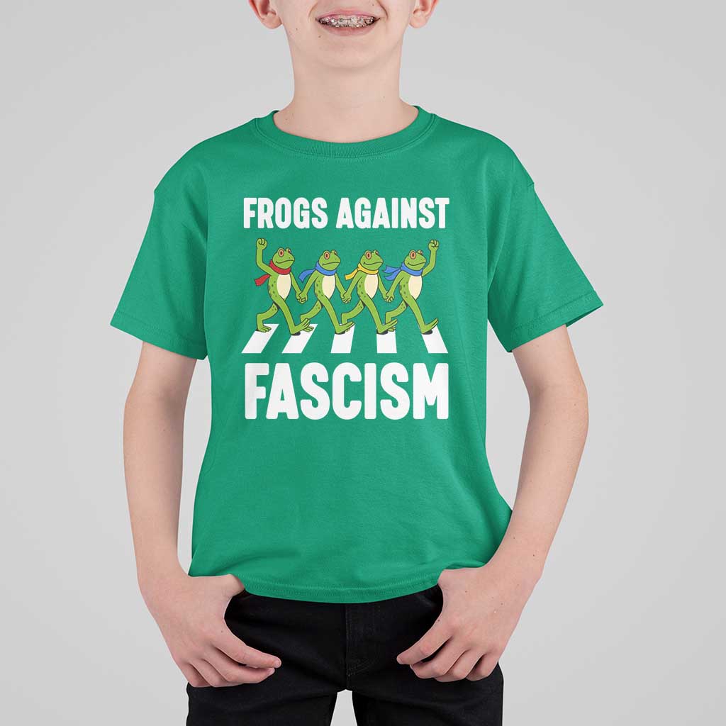 Walking Frog Against Fascism T Shirt For Kid Frogs Band Resistance Protest - Wonder Print Shop