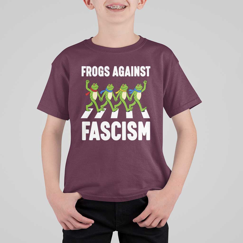 Walking Frog Against Fascism T Shirt For Kid Frogs Band Resistance Protest - Wonder Print Shop