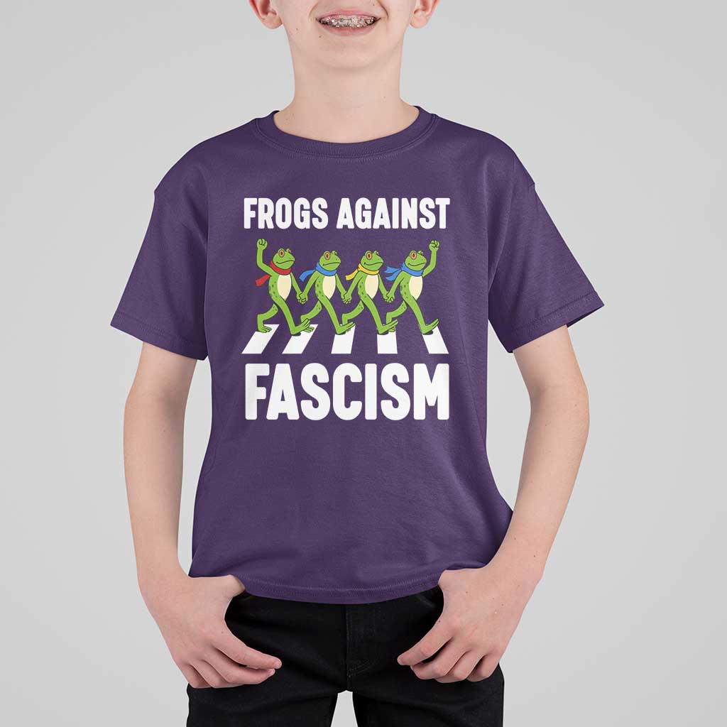 Walking Frog Against Fascism T Shirt For Kid Frogs Band Resistance Protest - Wonder Print Shop
