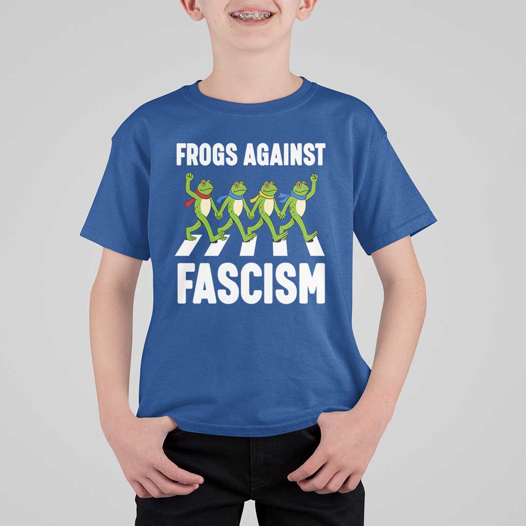 Walking Frog Against Fascism T Shirt For Kid Frogs Band Resistance Protest - Wonder Print Shop