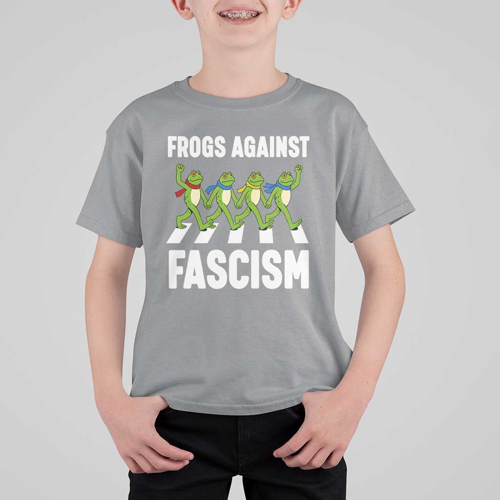 Walking Frog Against Fascism T Shirt For Kid Frogs Band Resistance Protest - Wonder Print Shop