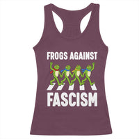 Walking Frog Against Fascism Racerback Tank Top Frogs Band Resistance Protest - Wonder Print Shop
