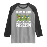 Walking Frog Against Fascism Raglan Shirt Frogs Band Resistance Protest - Wonder Print Shop