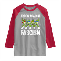 Walking Frog Against Fascism Raglan Shirt Frogs Band Resistance Protest - Wonder Print Shop