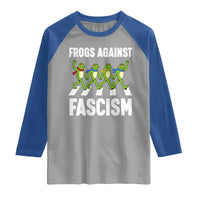 Walking Frog Against Fascism Raglan Shirt Frogs Band Resistance Protest - Wonder Print Shop
