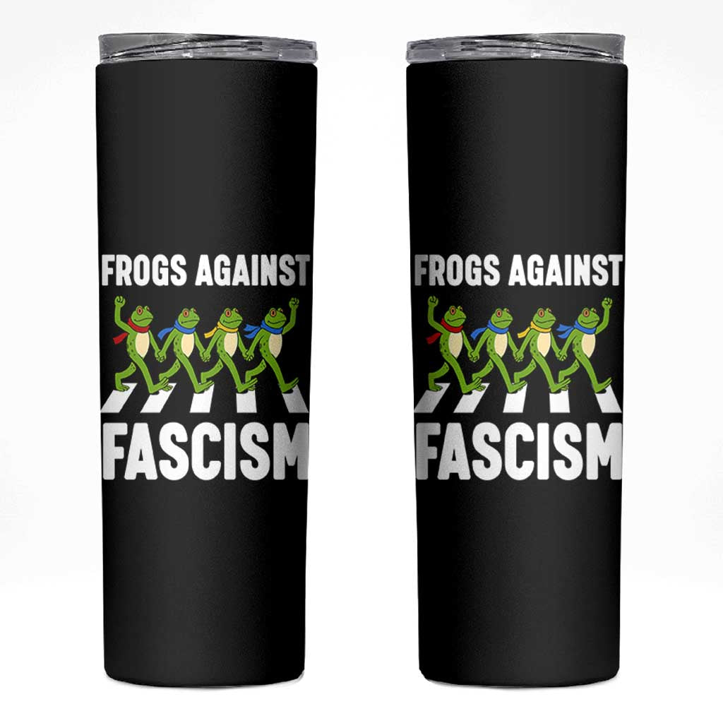 Walking Frog Against Fascism Skinny Tumbler Frogs Band Resistance Protest - Wonder Print Shop