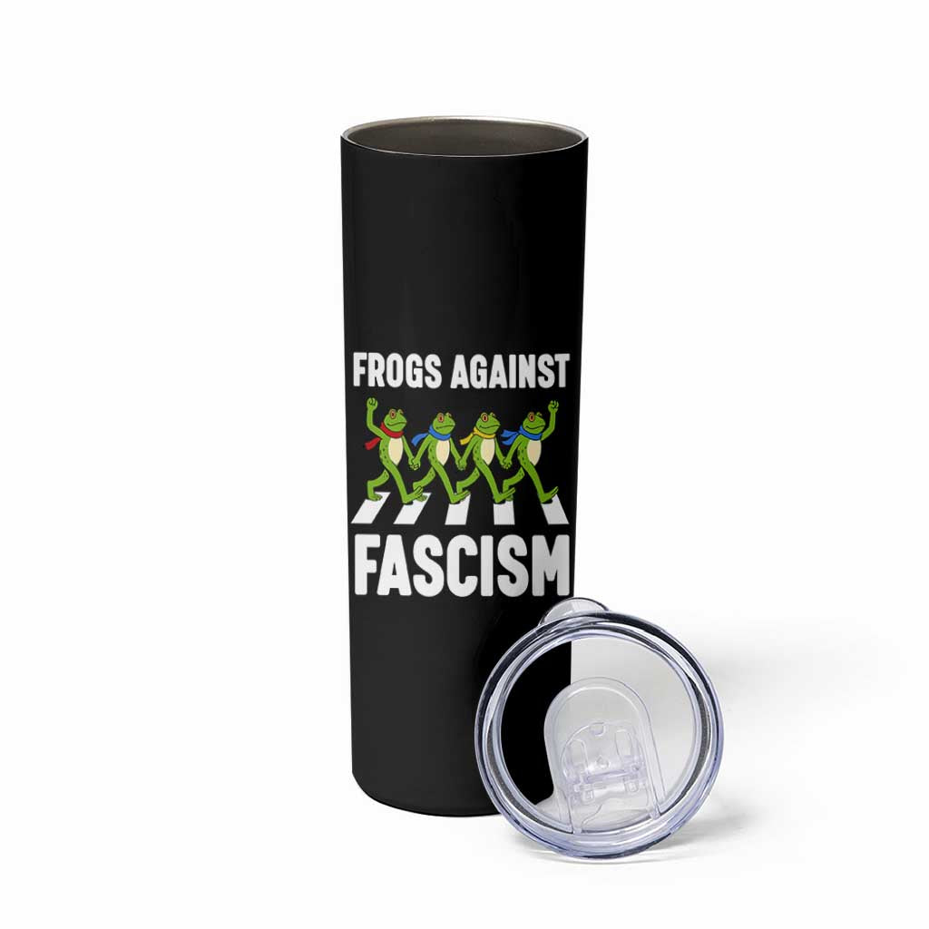 Walking Frog Against Fascism Skinny Tumbler Frogs Band Resistance Protest - Wonder Print Shop