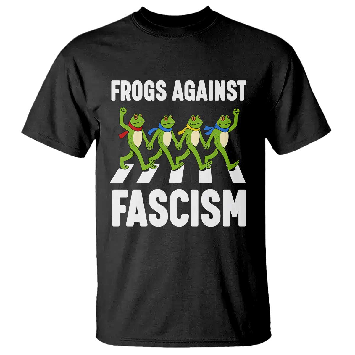 Walking Frog Against Fascism T Shirt Frogs Band Resistance Protest - Wonder Print Shop