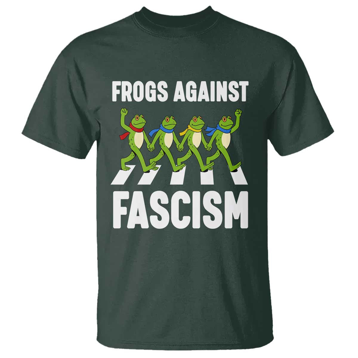 Walking Frog Against Fascism T Shirt Frogs Band Resistance Protest - Wonder Print Shop