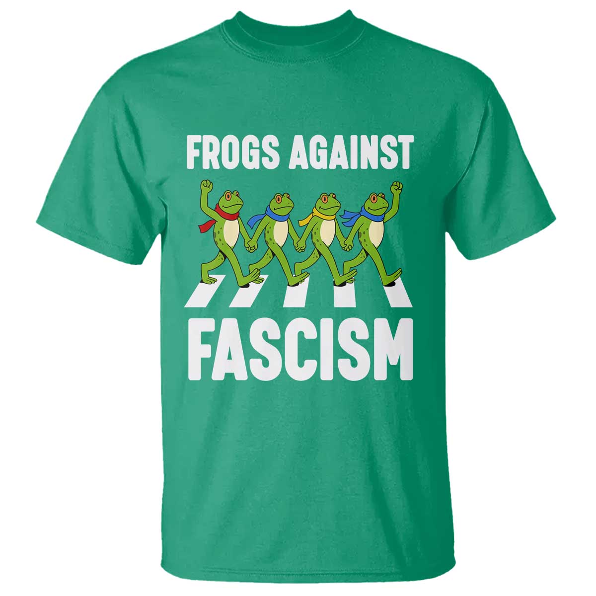 Walking Frog Against Fascism T Shirt Frogs Band Resistance Protest - Wonder Print Shop