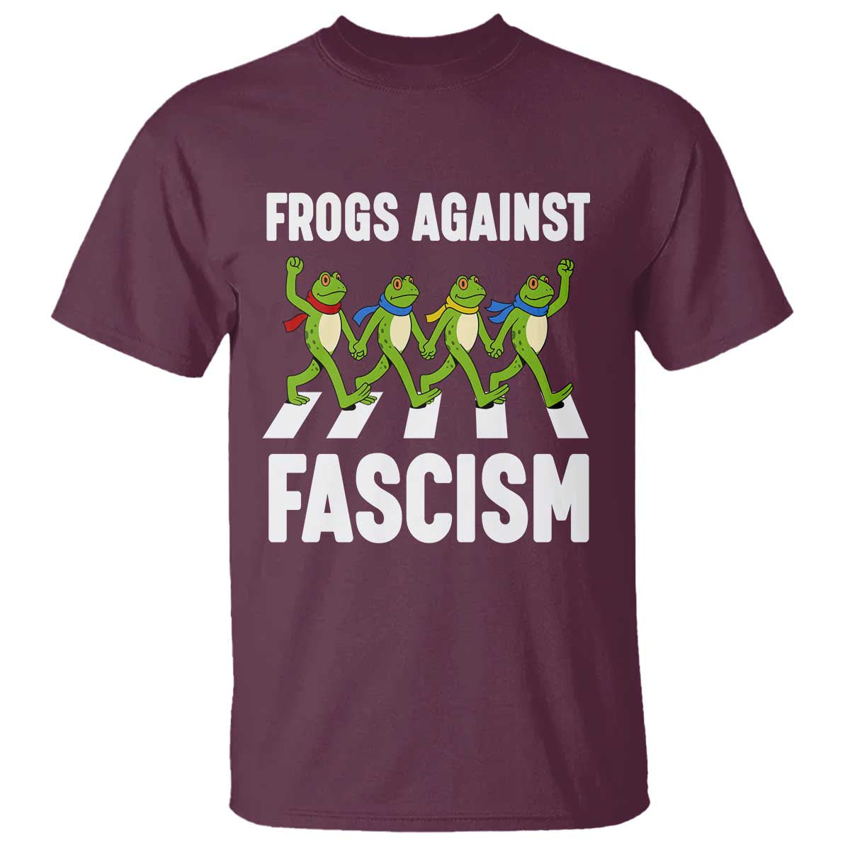 Walking Frog Against Fascism T Shirt Frogs Band Resistance Protest - Wonder Print Shop