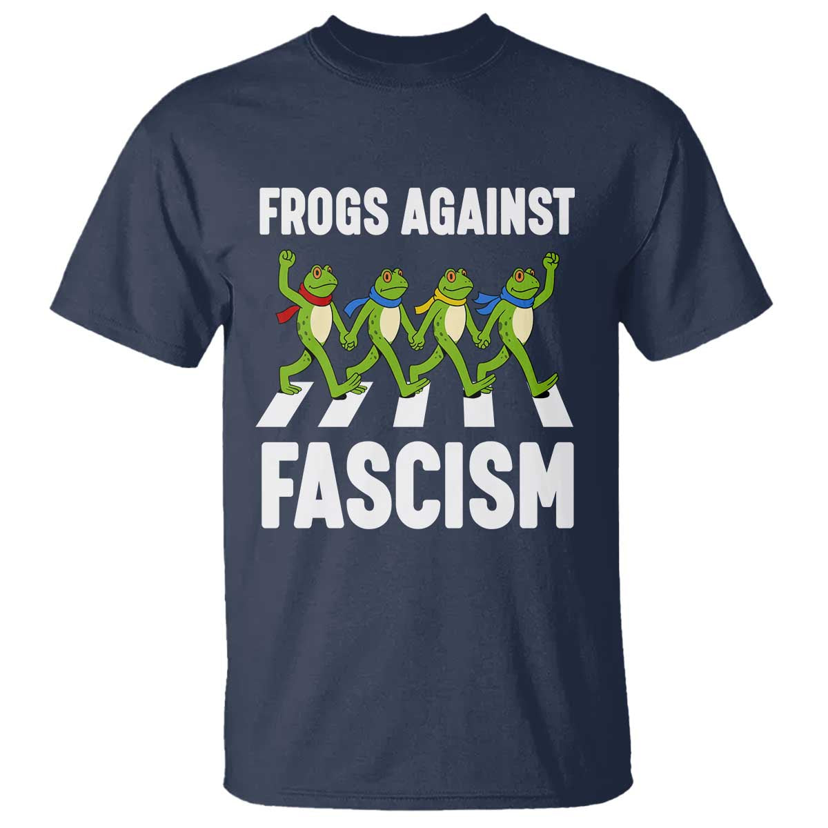 Walking Frog Against Fascism T Shirt Frogs Band Resistance Protest - Wonder Print Shop