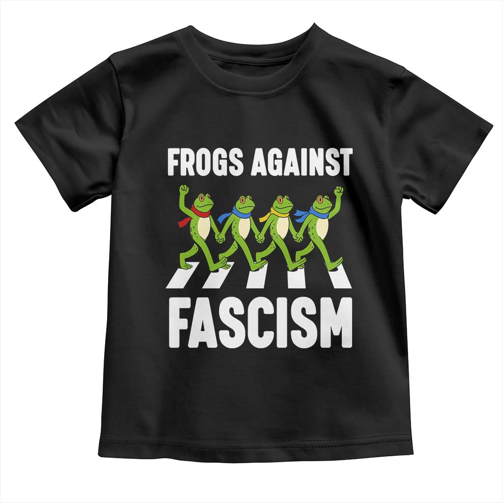 Walking Frog Against Fascism Toddler T Shirt Frogs Band Resistance Protest - Wonder Print Shop