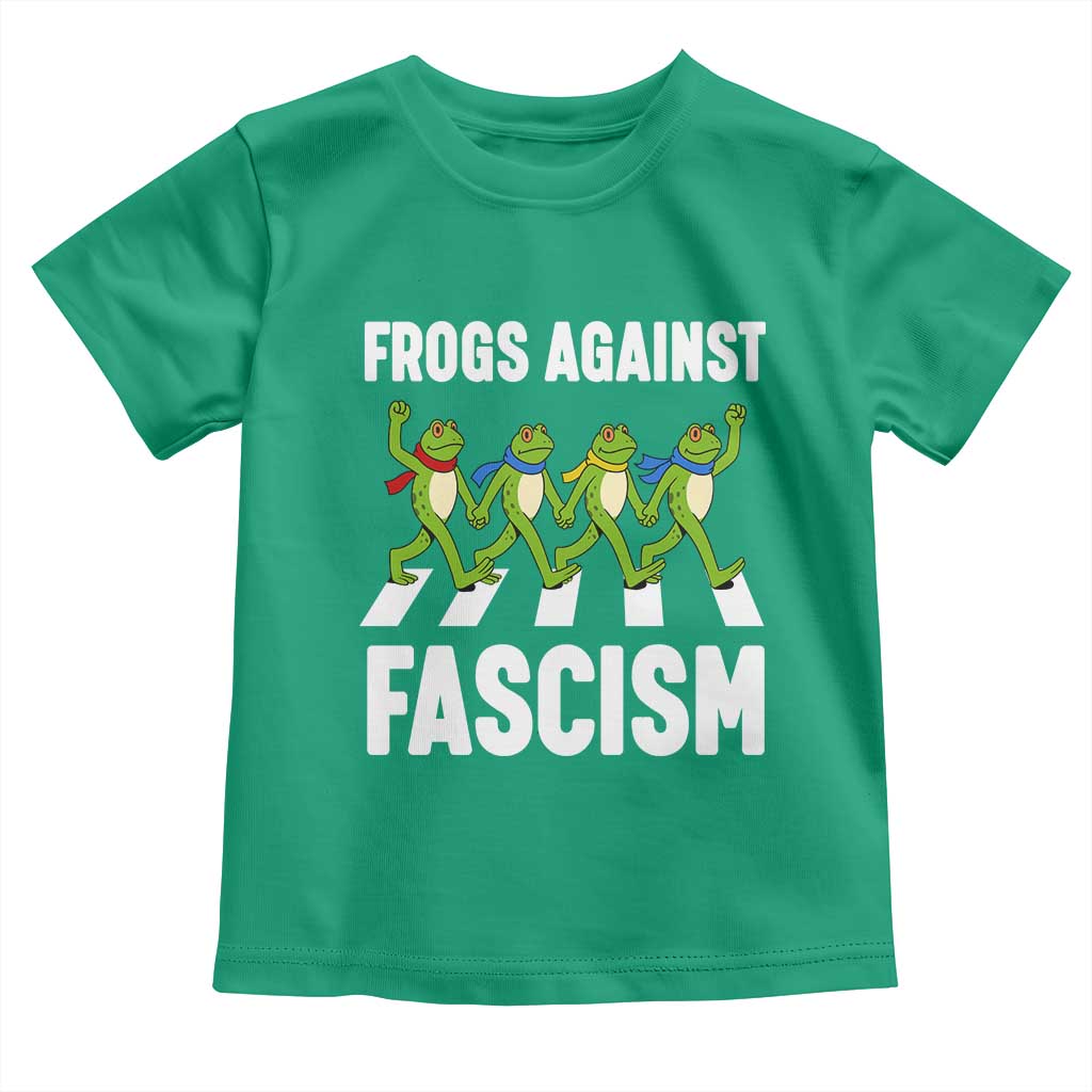Walking Frog Against Fascism Toddler T Shirt Frogs Band Resistance Protest - Wonder Print Shop