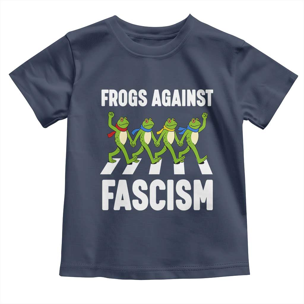 Walking Frog Against Fascism Toddler T Shirt Frogs Band Resistance Protest - Wonder Print Shop