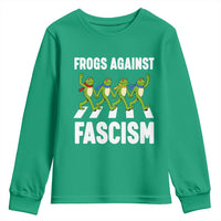 Walking Frog Against Fascism Youth Sweatshirt Frogs Band Resistance Protest - Wonder Print Shop