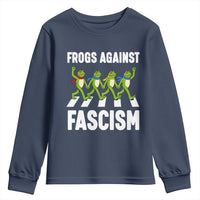 Walking Frog Against Fascism Youth Sweatshirt Frogs Band Resistance Protest - Wonder Print Shop