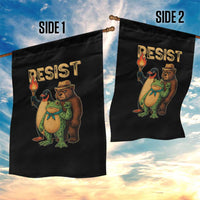 Resist Social Club 2025 Garden Flag Bear Penguin Frog Protest Unity for Social Justice - Wonder Print Shop