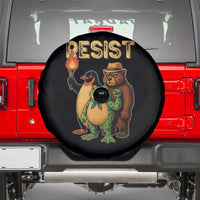 Resist Social Club 2025 Spare Tire Cover Bear Penguin Frog Protest Unity for Social Justice - Wonder Print Shop