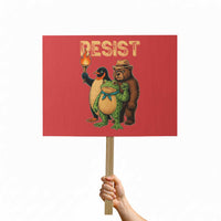 Resist Social Club 2025 Protest Sign Bear Penguin Frog Protest Unity for Social Justice - Wonder Print Shop