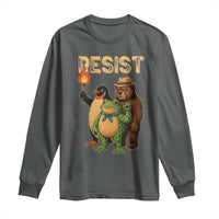 Resist Social Club 2025 Long Sleeve Shirt Bear Penguin Frog Protest Unity for Social Justice - Wonder Print Shop