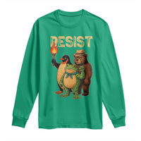 Resist Social Club 2025 Long Sleeve Shirt Bear Penguin Frog Protest Unity for Social Justice - Wonder Print Shop