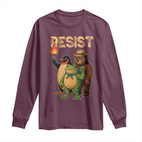 Resist Social Club 2025 Long Sleeve Shirt Bear Penguin Frog Protest Unity for Social Justice - Wonder Print Shop