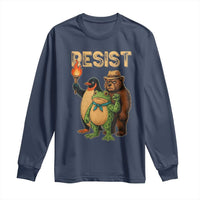 Resist Social Club 2025 Long Sleeve Shirt Bear Penguin Frog Protest Unity for Social Justice - Wonder Print Shop