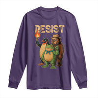 Resist Social Club 2025 Long Sleeve Shirt Bear Penguin Frog Protest Unity for Social Justice - Wonder Print Shop