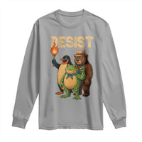 Resist Social Club 2025 Long Sleeve Shirt Bear Penguin Frog Protest Unity for Social Justice - Wonder Print Shop