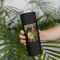 Resist Social Club 2025 Skinny Tumbler Bear Penguin Frog Protest Unity for Social Justice - Wonder Print Shop