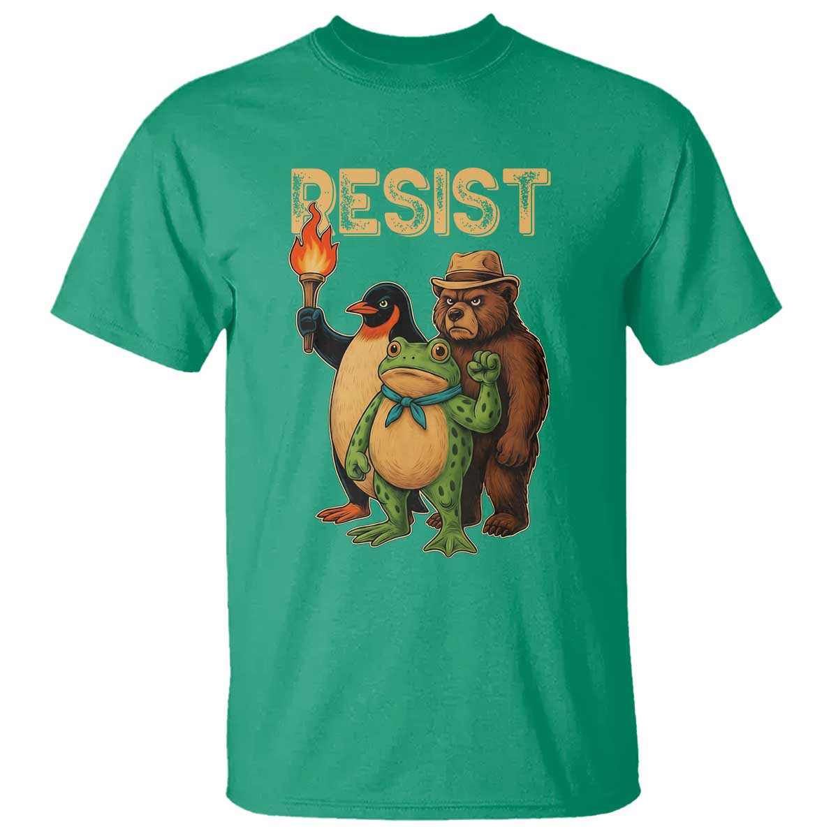 Resist Social Club 2025 T Shirt Bear Penguin Frog Protest Unity for Social Justice - Wonder Print Shop