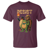 Resist Social Club 2025 T Shirt Bear Penguin Frog Protest Unity for Social Justice - Wonder Print Shop