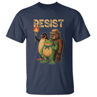 Resist Social Club 2025 T Shirt Bear Penguin Frog Protest Unity for Social Justice - Wonder Print Shop