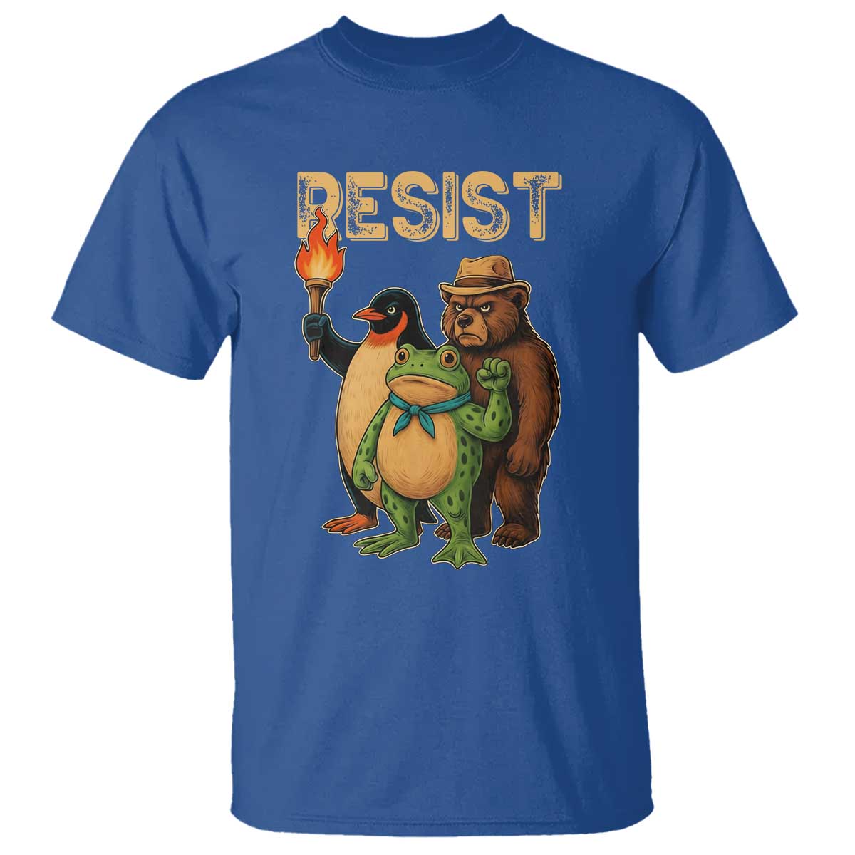 Resist Social Club 2025 T Shirt Bear Penguin Frog Protest Unity for Social Justice - Wonder Print Shop