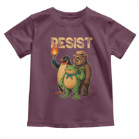 Resist Social Club 2025 Toddler T Shirt Bear Penguin Frog Protest Unity for Social Justice - Wonder Print Shop