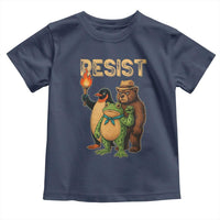 Resist Social Club 2025 Toddler T Shirt Bear Penguin Frog Protest Unity for Social Justice - Wonder Print Shop