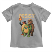Resist Social Club 2025 Toddler T Shirt Bear Penguin Frog Protest Unity for Social Justice - Wonder Print Shop