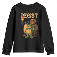 Resist Social Club 2025 Youth Sweatshirt Bear Penguin Frog Protest Unity for Social Justice - Wonder Print Shop