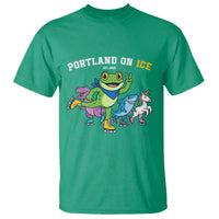 Portland On Ice 2025 T Shirt Resist Frog and Inflatable Animals Protest Sarcastic Politics - Wonder Print Shop