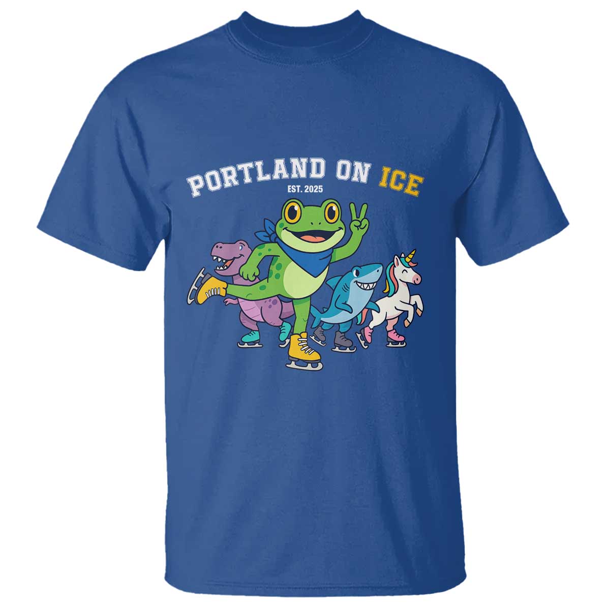 Portland On Ice 2025 T Shirt Resist Frog and Inflatable Animals Protest Sarcastic Politics - Wonder Print Shop