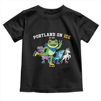 Portland On Ice 2025 Toddler T Shirt Resist Frog and Inflatable Animals Protest Sarcastic Politics - Wonder Print Shop