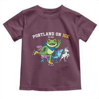Portland On Ice 2025 Toddler T Shirt Resist Frog and Inflatable Animals Protest Sarcastic Politics - Wonder Print Shop