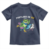 Portland On Ice 2025 Toddler T Shirt Resist Frog and Inflatable Animals Protest Sarcastic Politics - Wonder Print Shop