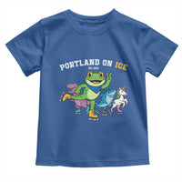 Portland On Ice 2025 Toddler T Shirt Resist Frog and Inflatable Animals Protest Sarcastic Politics - Wonder Print Shop