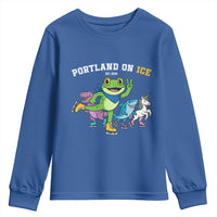 Portland On Ice 2025 Youth Sweatshirt Resist Frog and Inflatable Animals Protest Sarcastic Politics - Wonder Print Shop